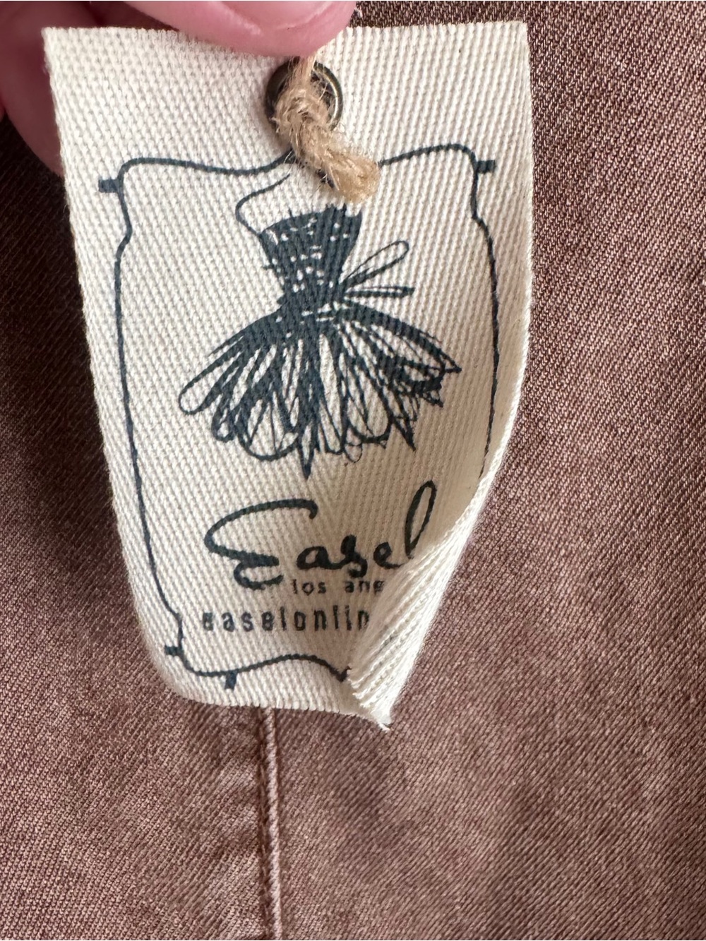 Easel Boutique NWT Jumpsuit Overalls with Barrell Legs in Almond Size Large - Picture 8 of 10